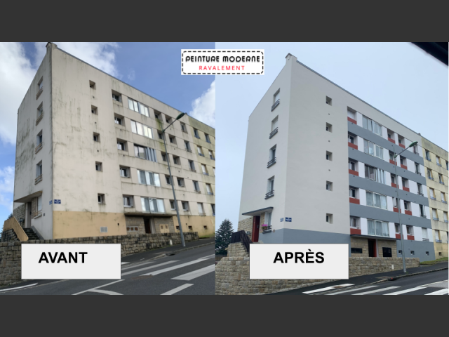 Peinture moderne ravalement immeuble brest 2020