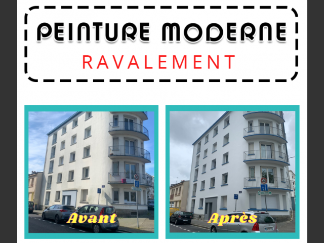 Peinture moderne - ravalement immeubles  brest