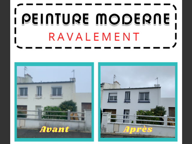 Peinture moderne - ravalement maison sur brest