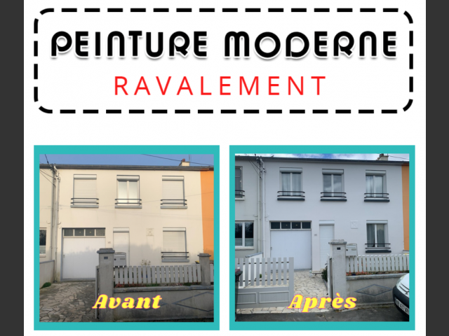 Peinture moderne ravalement maison brest meÌtropole