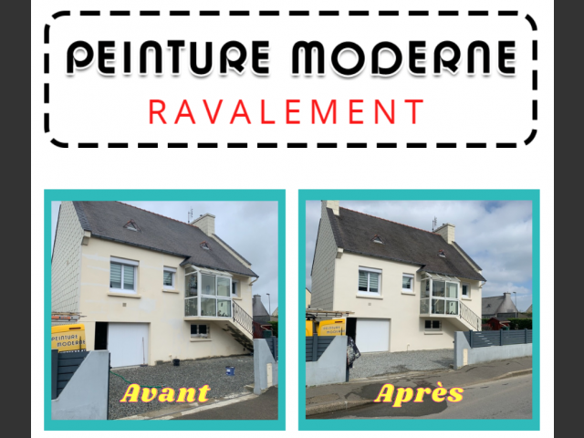 Peinture moderne -nettoyage toiture maison  saint renan