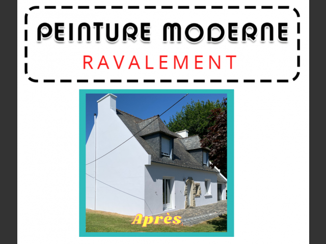 Peinture moderne - ravalement maison saint renan